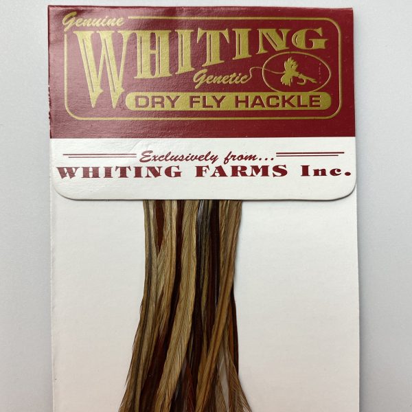 Whiting 100 Pack Dry Fly Hackle  - Brown - 8 Supply